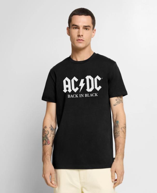 AC/DC Back In Black Album White Logo on Men’s Premium T-Shirt