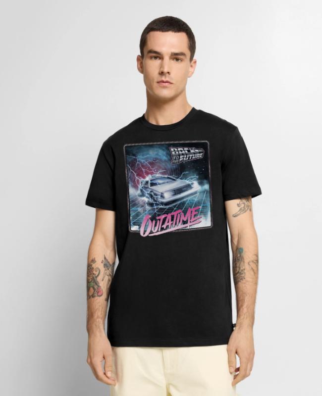 Back To The Future Outatime Delorean Time Machine on Men’s Premium T-Shirt