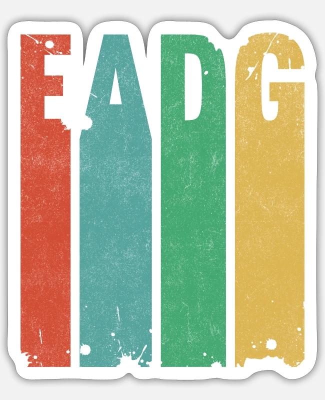 Bass Guitar Eadg Design For A Bass Player on Sticker