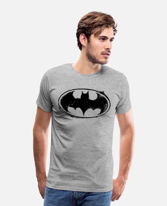 Batman Logo black retro on Men’s Premium T-Shirt