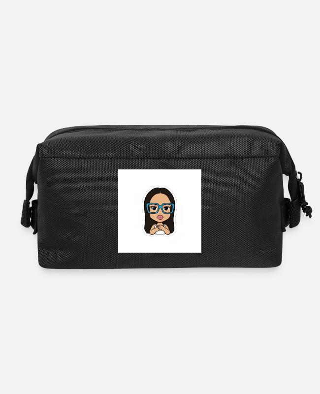 Bold Glasses Geek Avatar on Travel Toiletry Bag