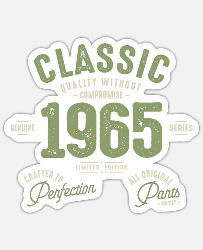 Classic 1965 – 57th birthday Retro Vintage on Sticker