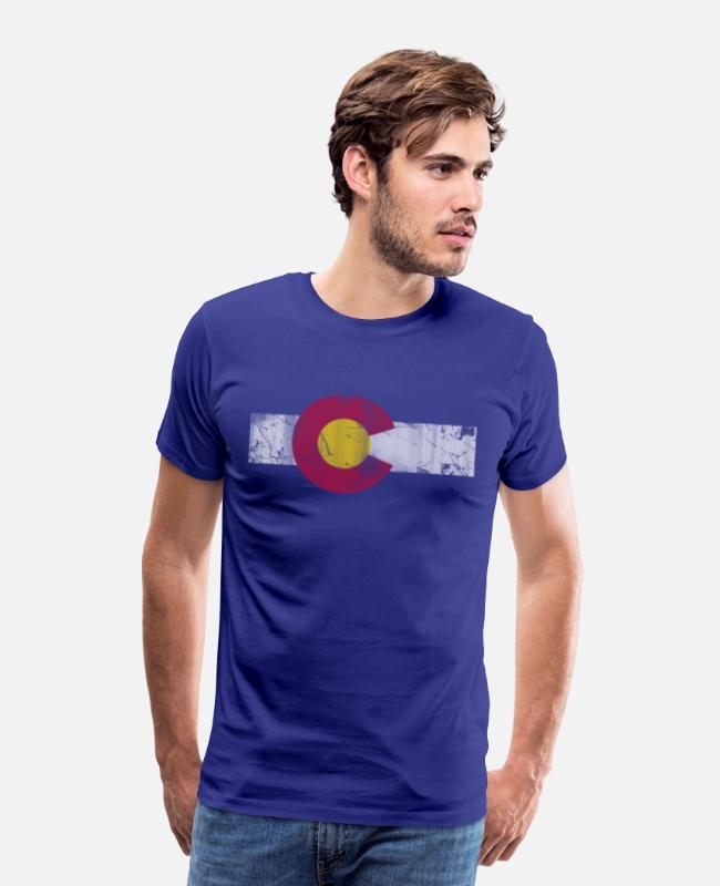 Colorado Flag Vintage Fade on Men’s Premium T-Shirt