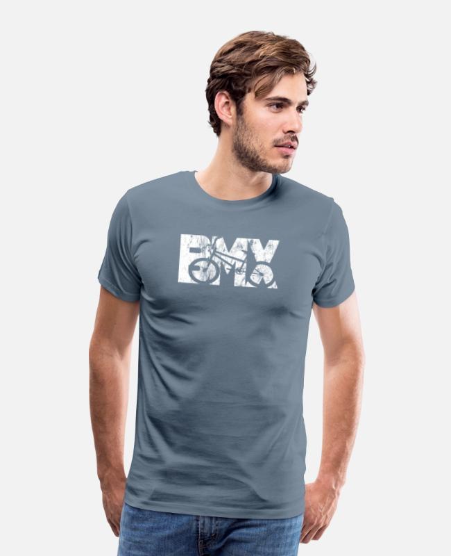 Cool Vintage BMX bike fan racing for boys kids on Men’s Premium T-Shirt