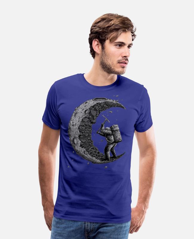 Digging the moon Funny on Men’s Premium T-Shirt