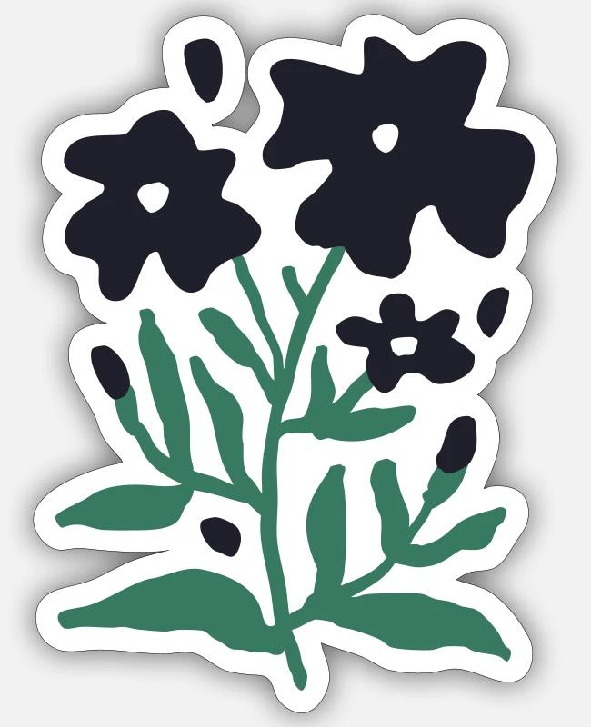 Elegant Floral Design on Sticker