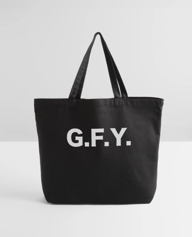 Elon Musk’s quote from a 2023 interview “G. F. Y.” on Eco-Friendly Tote Bag