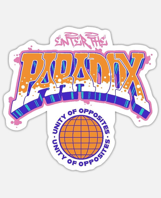 Enter the Paradox Graffiti Design on Sticker
