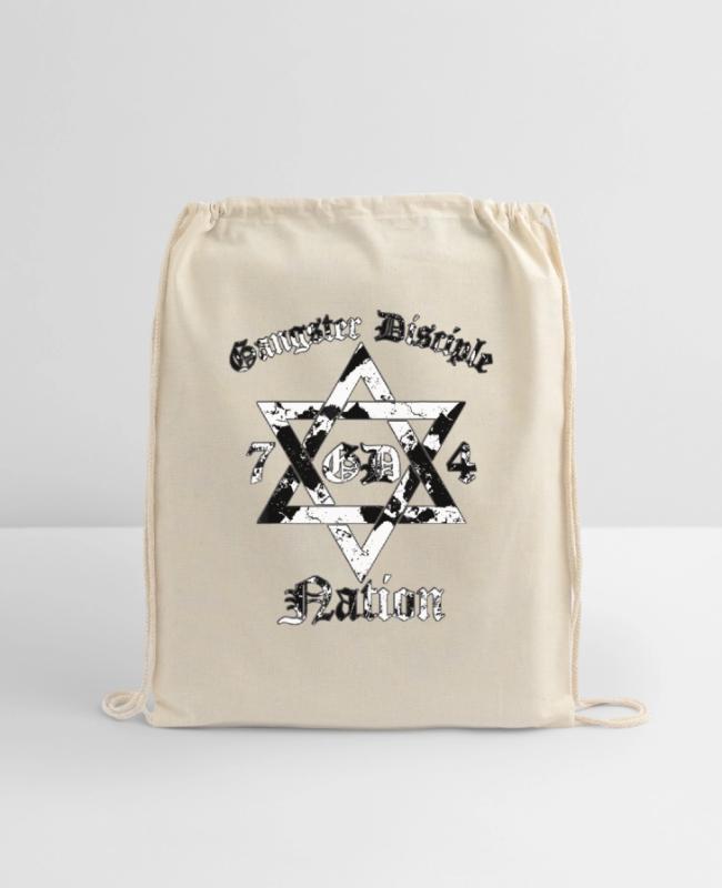 Gangster Disciple Nation GD 74 Folks BOS 7414 GDN on Cotton Drawstring Bag