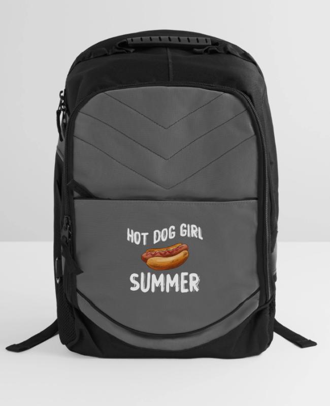 Hot Dog Girl Summer on Backpack