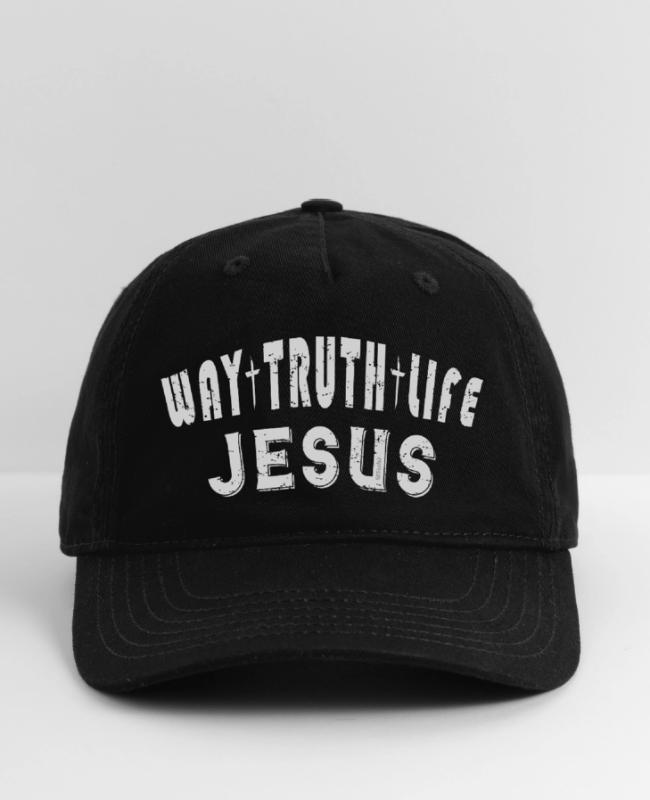 Jesus Way Truth Life Christian Bible Inspired on Organic Baseball Cap