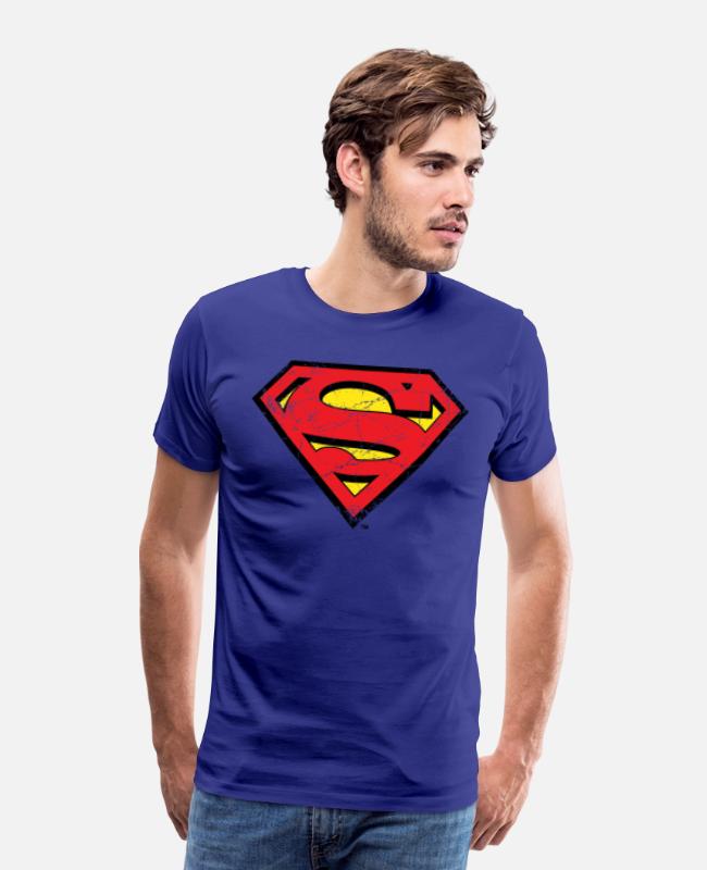 Justice League Superman Logo Vintage on Men’s Premium T-Shirt