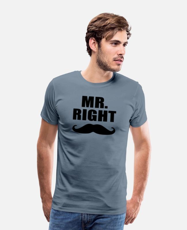 mr right on Men’s Premium T-Shirt