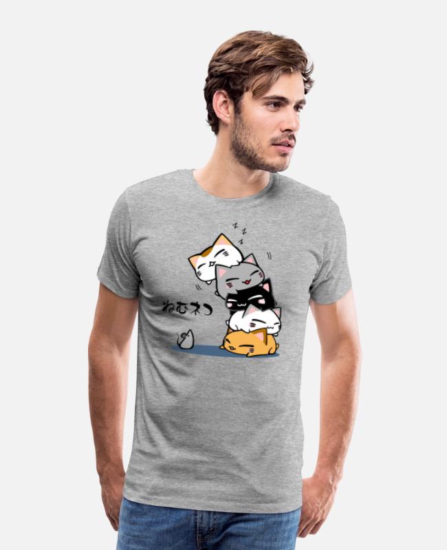 Neko Uh oh Cute Cat on Men’s Premium T-Shirt