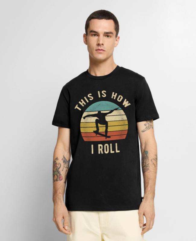 Skater – This Is How I Roll Retro Skateboard Gift on Men’s Premium T-Shirt