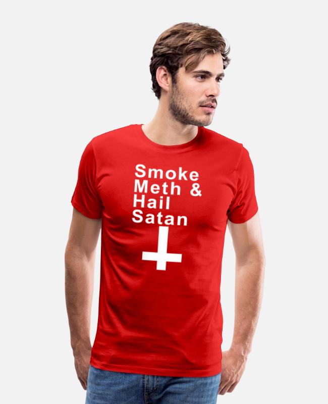 SMOKE METH & HAIL SATAN on Men’s Premium T-Shirt