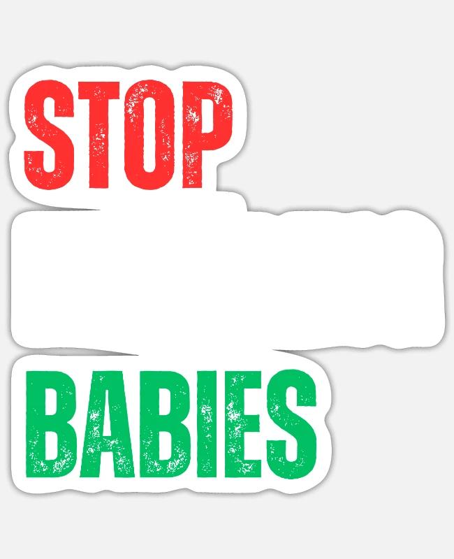 Stop Bombing Babies Kiss Save our Children in Gaza on Sticker
