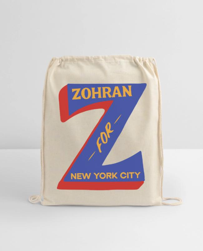 Zohran Mamdani Shirt on Backpack